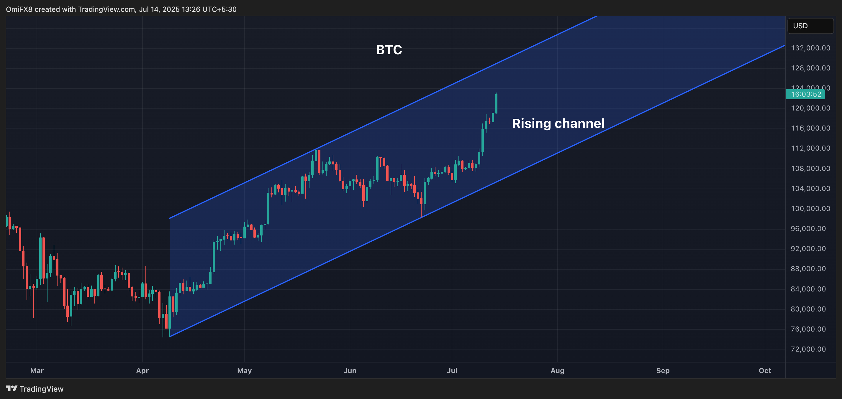 BTC's daily chart. (TradingView)